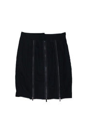 Current Boutique-BCBG Max Azria - Black Zipper Skirt Sz 4