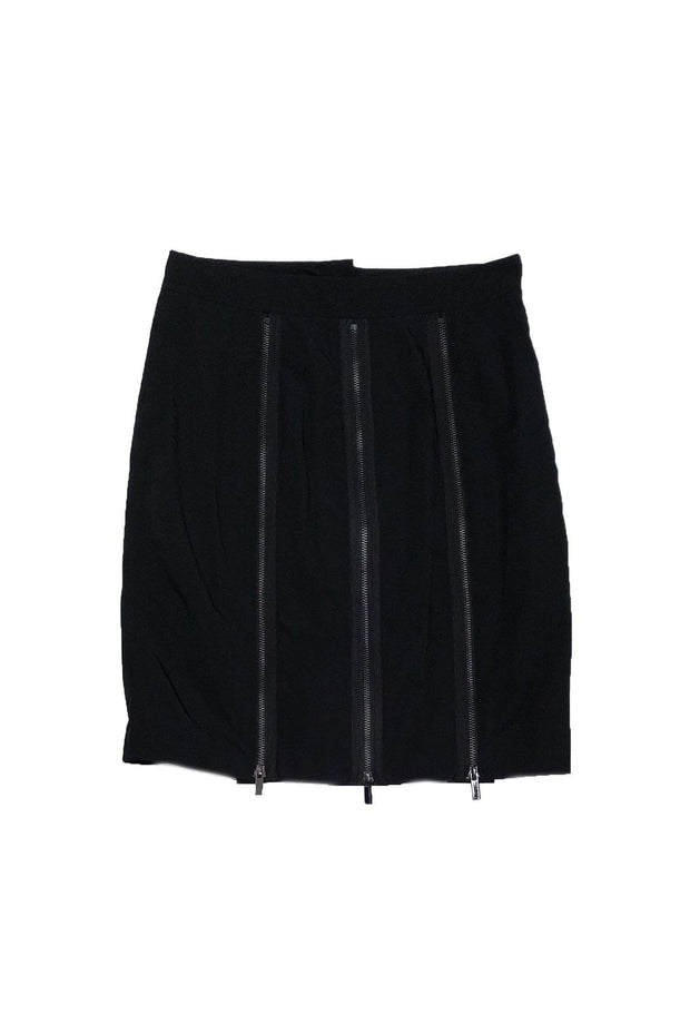 Current Boutique-BCBG Max Azria - Black Zipper Skirt Sz 4