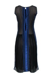 Current Boutique-BCBG Max Azria - Blue & Black Lace Trimmed Stripe Tank Dress Sz XXS