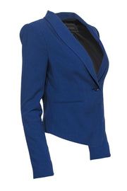 Current Boutique-BCBG Max Azria - Blue Shawl Lapel Fitted Blazer Sz S