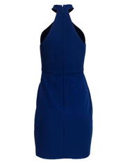 Current Boutique-BCBG Max Azria - Blue Sleeveless Sheath Dress w/ Silver Hardware Sz 2