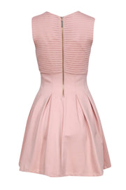 Current Boutique-BCBG Max Azria - Blush Stretch Knit & Mesh Pleated Dress Sz S