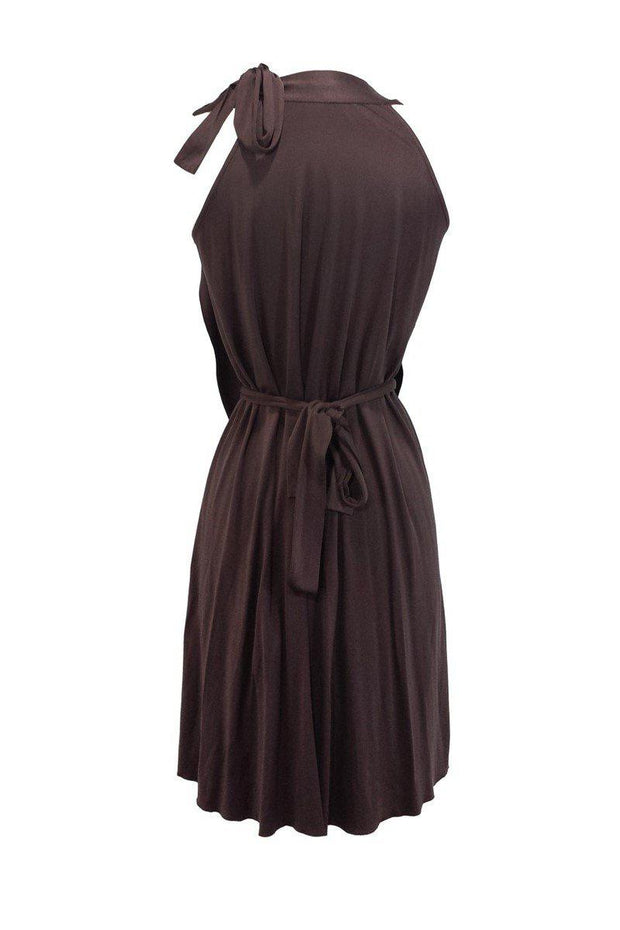 Current Boutique-BCBG Max Azria - Brown Silk Draped Dress Sz XXS