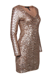 Current Boutique-BCBG Max Azria – Champagne Sequin Mini Dress Sz M