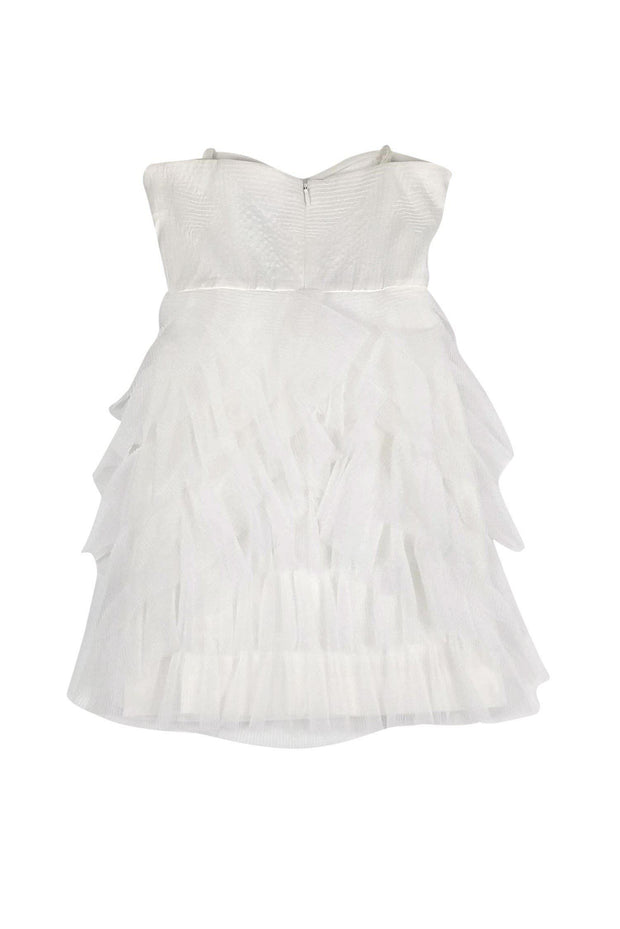 Current Boutique-BCBG Max Azria - Cream Strapless Ruffle Skirt Dress Sz 0