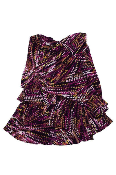 Current Boutique-BCBG Max Azria - Dot Print Strapless Silk Dress Sz 4