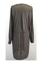 Current Boutique-BCBG Max Azria - Dusty Olive Long Sleeve Shirt Dress Sz S