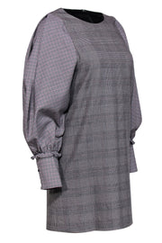 Current Boutique-BCBG Max Azria - Gray & Purple Plaid Long Sleeve Shift Dress Sz XXS