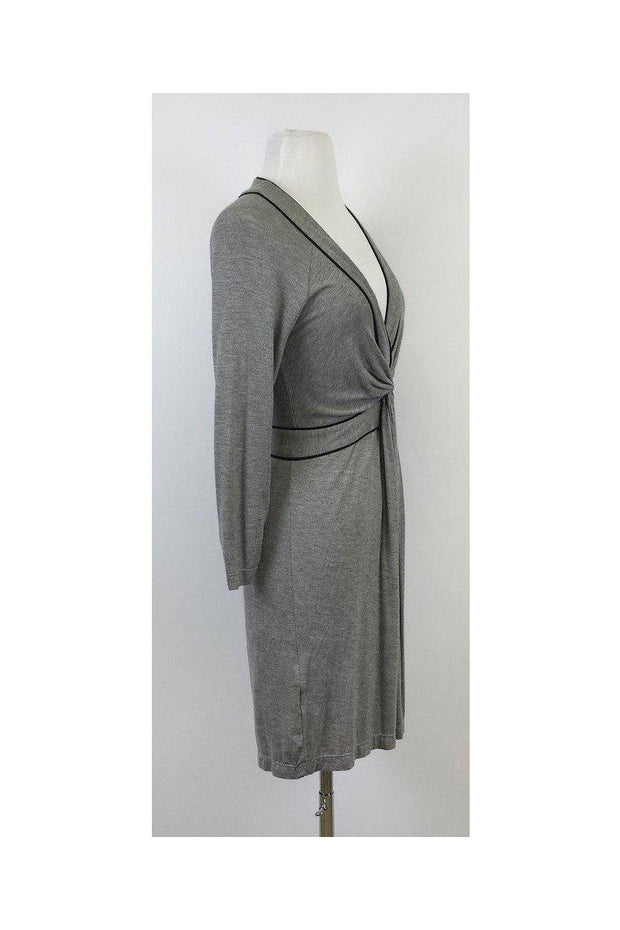Current Boutique-BCBG Max Azria - Grey Dress w/ Black Trim Sz XXS