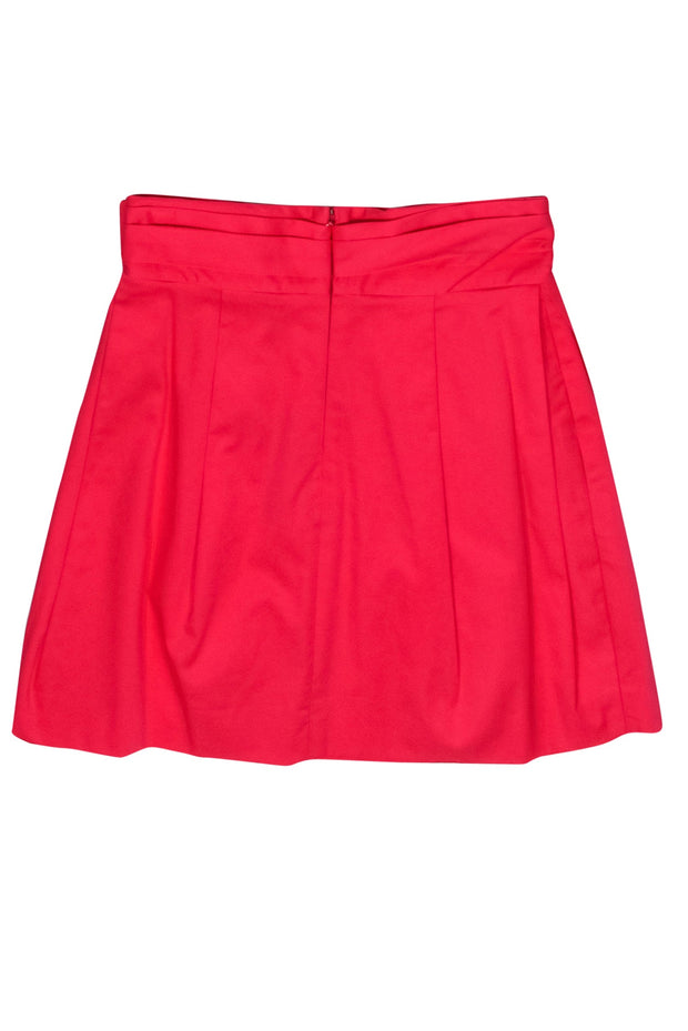 Current Boutique-BCBG Max Azria - Hot Pink Pleated "Mila" Skirt w/ Bow Sz 2