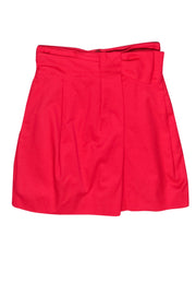 Current Boutique-BCBG Max Azria - Hot Pink Pleated "Mila" Skirt w/ Bow Sz 2