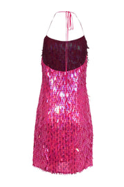 Current Boutique-BCBG Max Azria - Hot Pink Sequin Halter Dress Sz 6