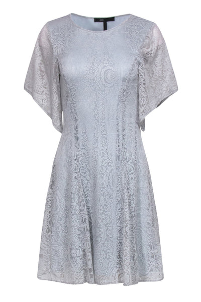 Current Boutique-BCBG Max Azria - Icy Blue Lace Flounce Sleeve A-Line Dress Sz XS