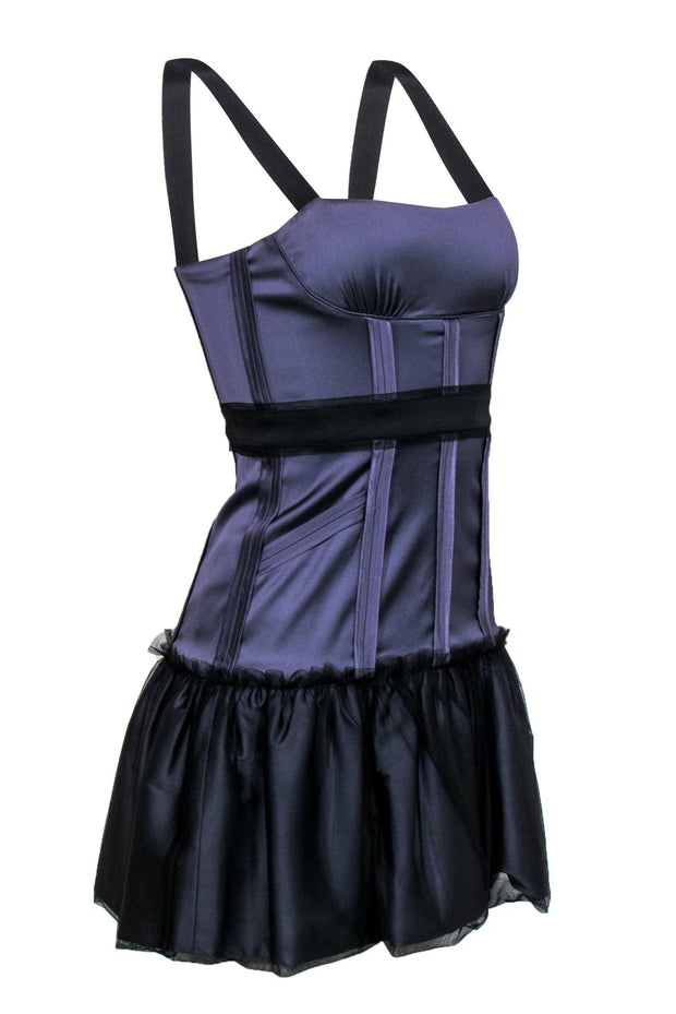 Current Boutique-BCBG Max Azria - Lavender Satin Corset Mini Dress w/ Tulle Sz 2