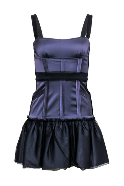 Current Boutique-BCBG Max Azria - Lavender Satin Corset Mini Dress w/ Tulle Sz 2
