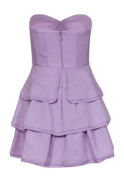 Current Boutique-BCBG Max Azria - Lavender Strapless Tiered Fit & Flare Dress Sz 2