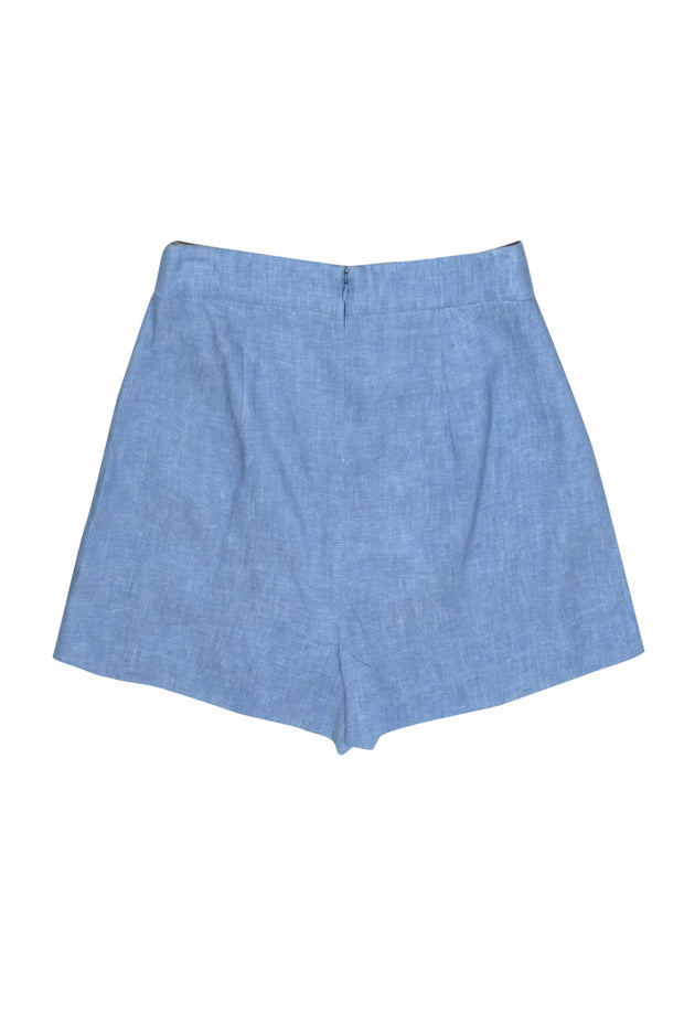 Current Boutique-BCBG Max Azria - Light Blue Chambray High Waisted Shorts Sz XS