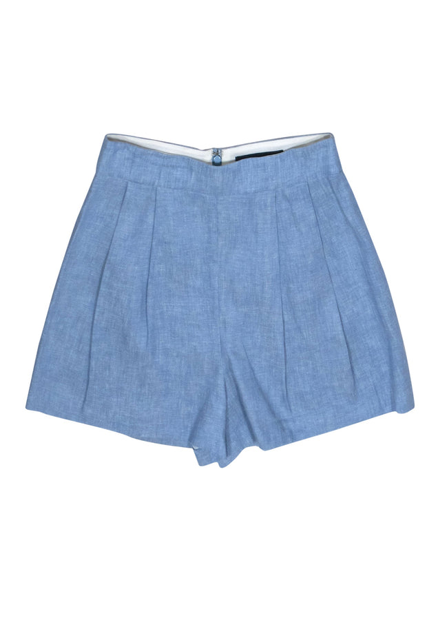 Current Boutique-BCBG Max Azria - Light Blue Chambray High Waisted Shorts Sz XS