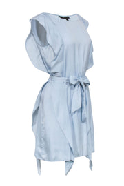 Current Boutique-BCBG Max Azria - Light Blue Ruffle Dress w/ Belt Sz M