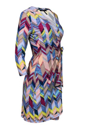 Current Boutique-BCBG Max Azria - Multicolored Chevron Print Wrap Dress Sz XS