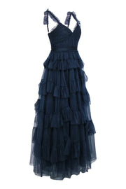 Current Boutique-BCBG Max Azria - Navy Tulle & Tiered Maxi Dress Sz 4