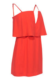 Current Boutique-BCBG Max Azria - Neon Orange Convertible "Kate" Mini Dress w/ Flounce Top Sz 8