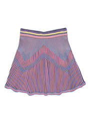 Current Boutique-BCBG Max Azria - Orange & Blue Patterned Bandage Skirt Sz S