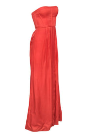 Current Boutique-BCBG Max Azria - Orange Strapless Gown w/ Quilted Bust Sz 2