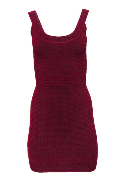 Current Boutique-BCBG Max Azria - Red & Navy Patterned Bandage Dress Sz XS