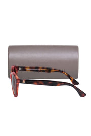 Current Boutique-BCBG Max Azria - Red Orange Color-Block Small Round Sunglasses