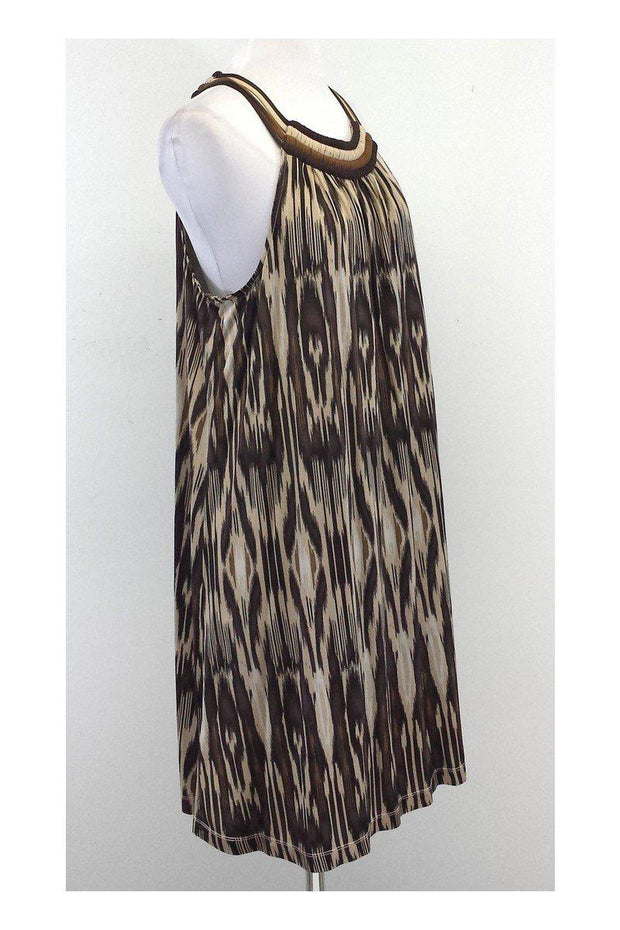 Current Boutique-BCBG Max Azria Runway - Brown, Beige & Tan Print Dress Sz M