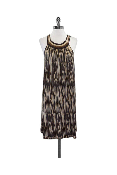 Current Boutique-BCBG Max Azria Runway - Brown, Beige & Tan Print Dress Sz M