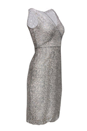 Current Boutique-BCBG Max Azria - Silver Lace Sheath Dress Sz 0
