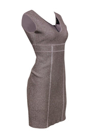 Current Boutique-BCBG Max Azria - Silver Sparkly Metallic Sleeveless Bodycon Dress Sz L