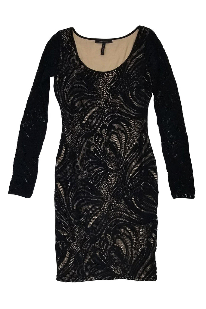 BCBG Max Azria Tanya Black Lace Dress Sz S Current Boutique