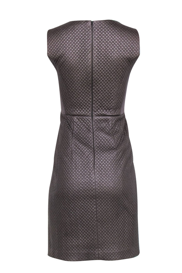 Current Boutique-BCBG Max Azria - Taupe Quilted Faux Leather Dress Sz 0