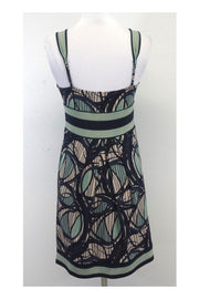 Current Boutique-BCBG Max Azria - Teal & Beige Multi-Print Dress Sz S