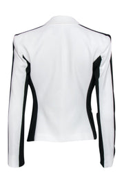 Current Boutique-BCBG Max Azria - White & Black Single Button Blazer Sz S
