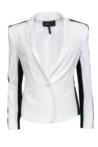 Current Boutique-BCBG Max Azria - White & Black Single Button Blazer Sz S
