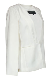 Current Boutique-BCBG Max Azria - White Clasped Caped "Upas" Blazer Sz M