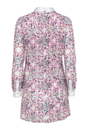 Current Boutique-BCBG Max Azria - White & Multicolored Floral Lace Shift Dress Sz XS
