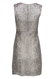 Current Boutique-BCBG - Metallic Silver Lace Cocktail Dress Sz 0