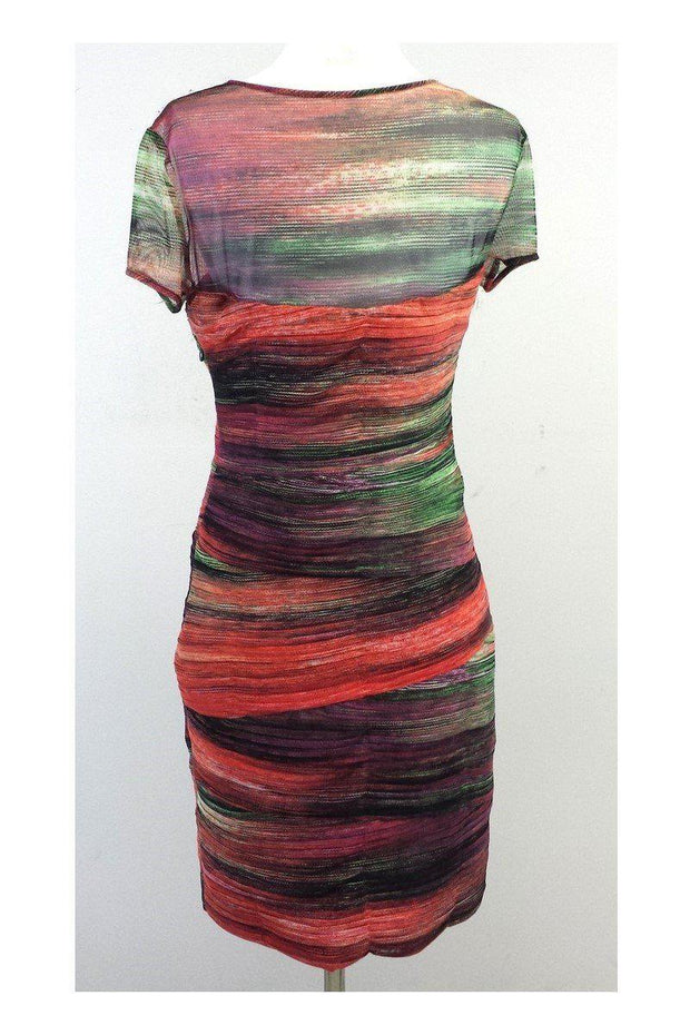 Current Boutique-BCBG - Multicolor Print Short Sleeve Dress Sz M