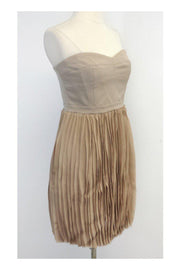 Current Boutique-BCBG - Tan Tiered Strapless Dress Sz 10