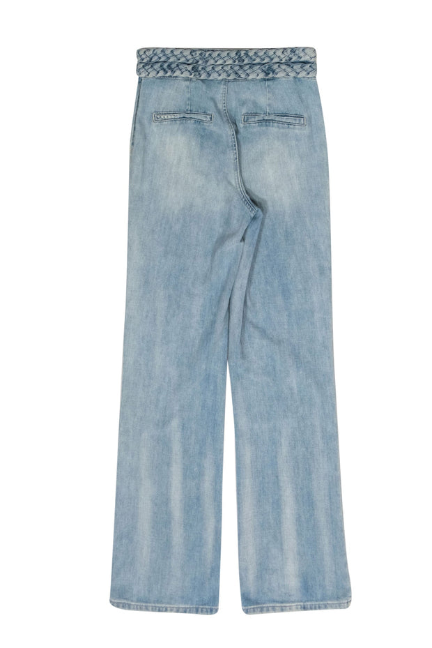Current Boutique-BLANKNYC - Light Wash Wide Leg "Delancey" Jeans w/ Braided Waist Sz 27