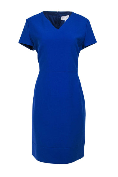 Current Boutique-BOSS Hugo Boss - Blue Short Sleeve Sheath Dress Sz 12
