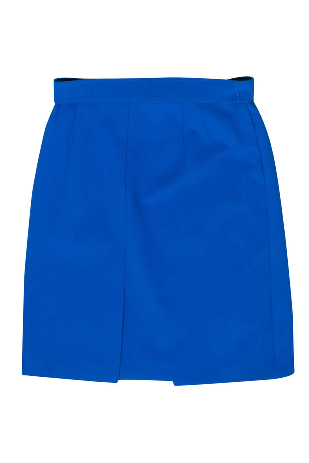 Current Boutique-BOSS Hugo Boss - Blue Wrap-Style Pencil Skirt w/ Belt Sz 10