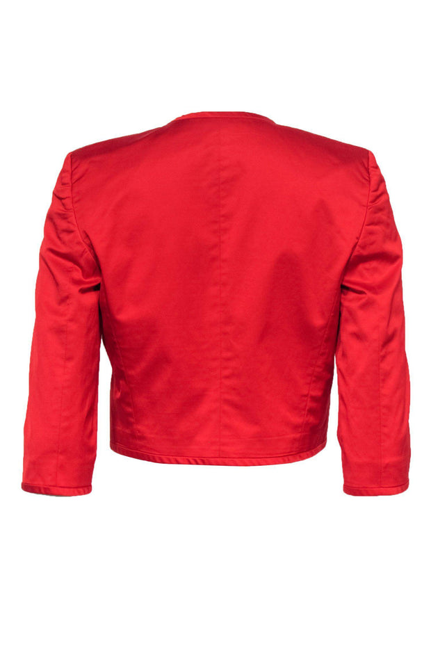 Current Boutique-BOSS Hugo Boss - Red Cropped Open Blazer Sz 2