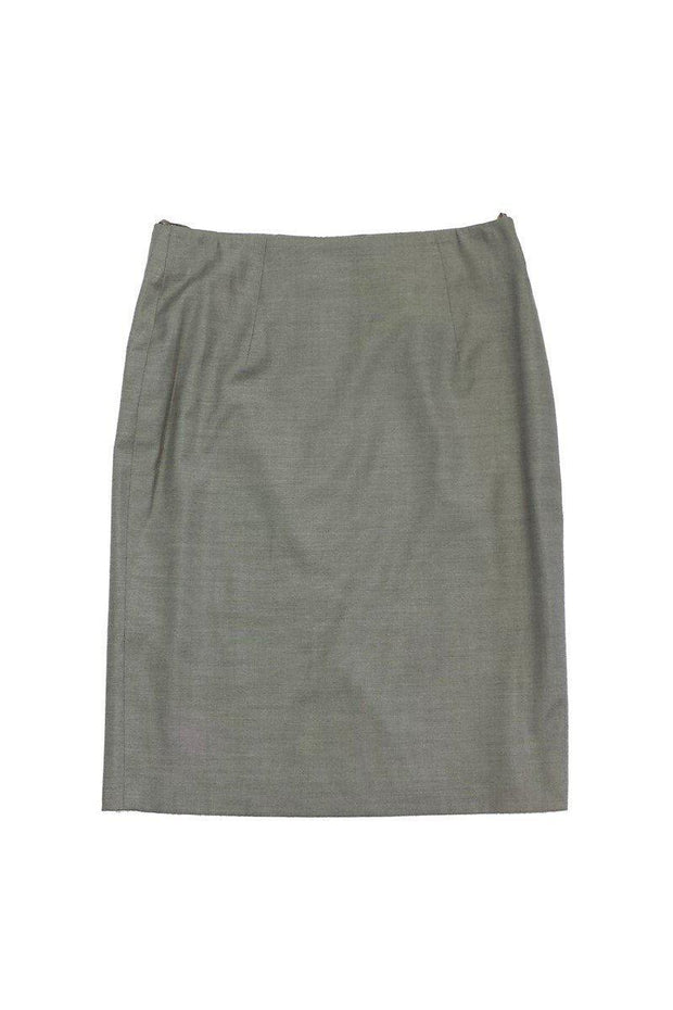 Current Boutique-BOSS Hugo Boss - Taupe Wool Blend Pencil Skirt Sz 6