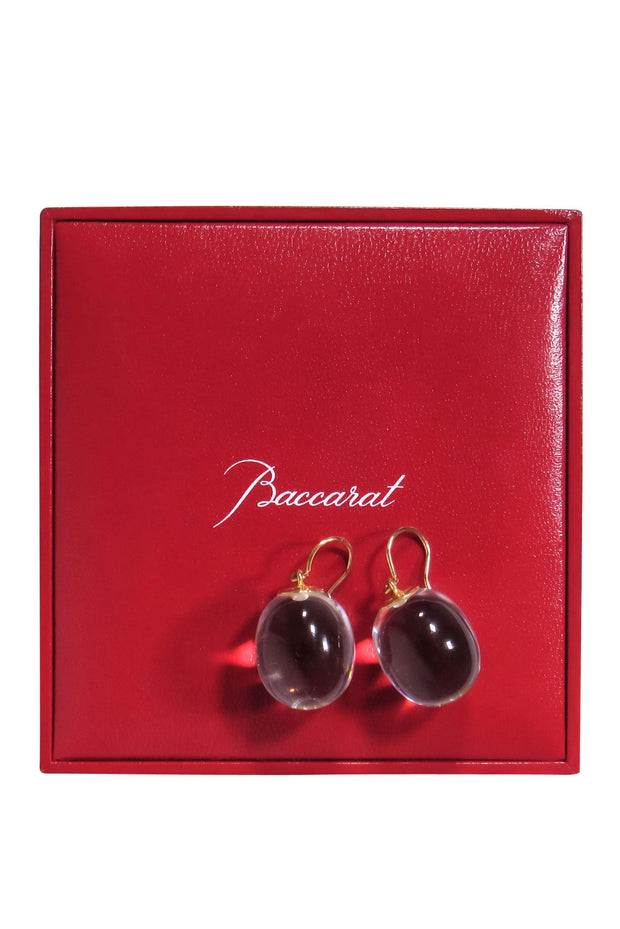 Current Boutique-Baccarat - Clear Crystal & Gold-Plated Sterling Silver Dangle Earrings